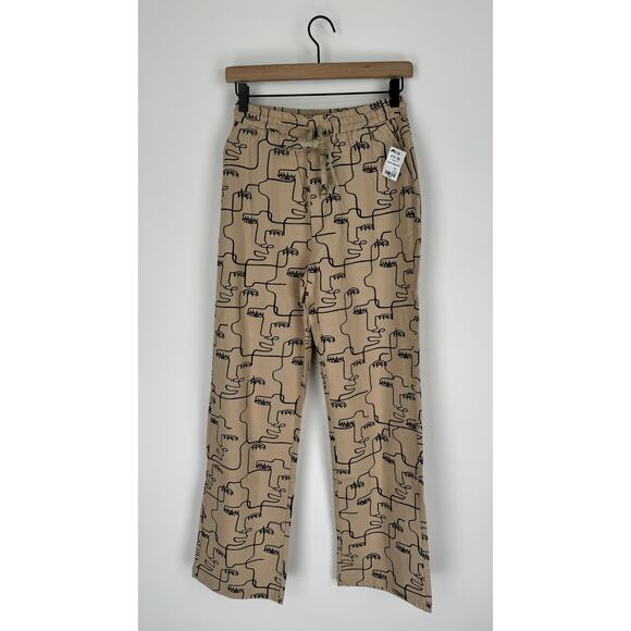 Akira Society Button Up Shirt And Drawstring Pants Women Small Artsy Linen Blend - Picture 12 of 16